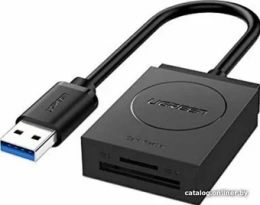 Кардридер UGREEN CR127 20250 USB 3.0 Card Reader TF+SD. Цвет: черный