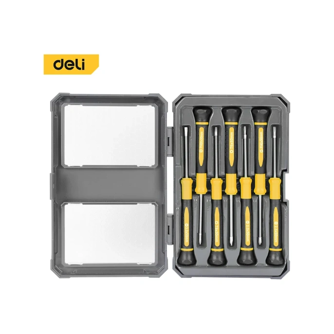 Набор прецизионных отверток DELI 7 шт (SL,PH, Torx)DL241007 (CrV сталь, пластиковый кейс) 130268