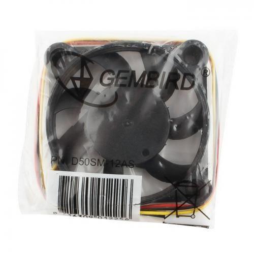 Gembird Вентилятор 50x50x10 подшипник 12V 0,13A 4500 об/мин [D50SM-12AS]
