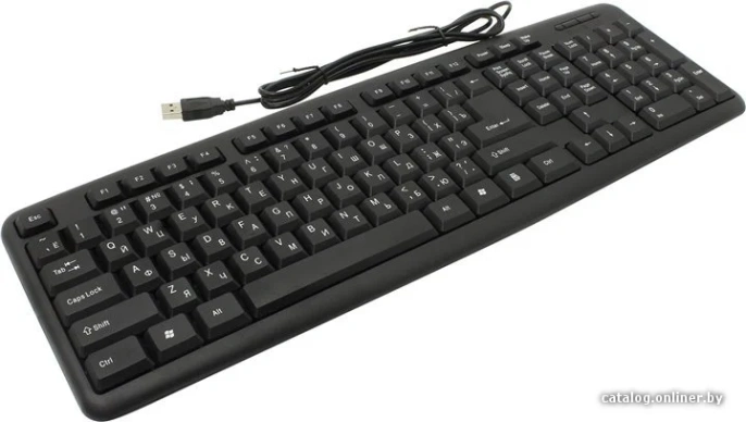 Клавиатура Defender HB-420 Black USB 107КЛ 45420 стандартная для ПК, интерфейс подключения - USB, цвет черный