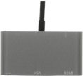 Хаб разветвитель PALMEXX серебристый [px/hub usbc-hdmi-vga-usbc]