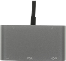 Хаб разветвитель PALMEXX серебристый [px/hub usbc-hdmi-vga-usbc]