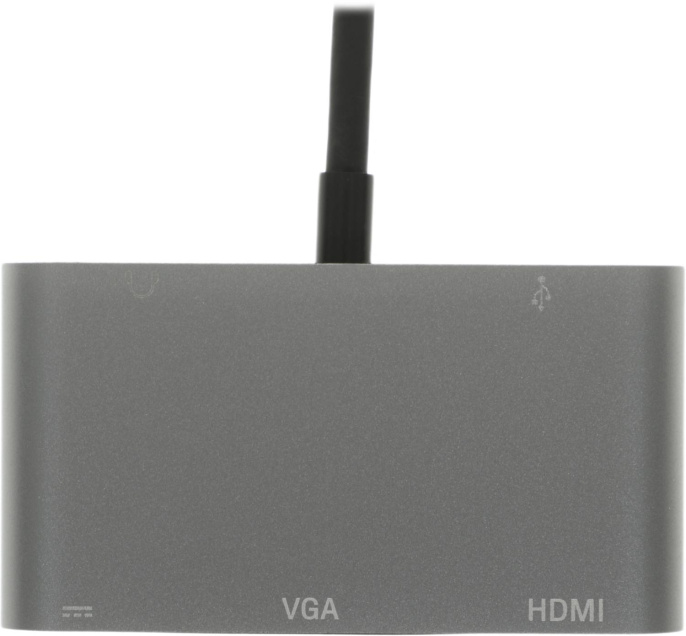 Хаб разветвитель PALMEXX серебристый [px/hub usbc-hdmi-vga-usbc]