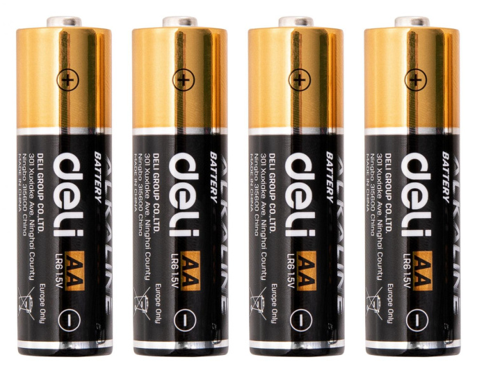 AA Батарейка DELI E18501,  4 шт.