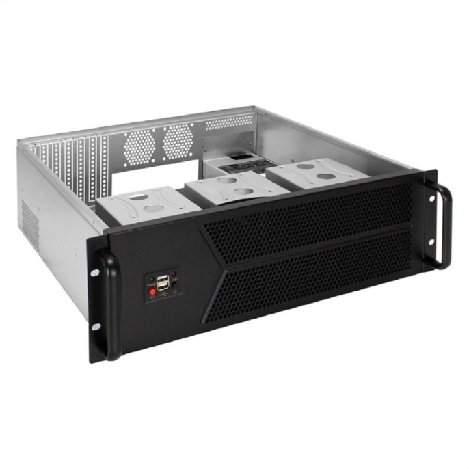 Серверный корпус ExeGate Pro 3U450-12 RM 19", высота 3U, глубина 450, БП 2U-600ADS, 2*USB EX298409RUS