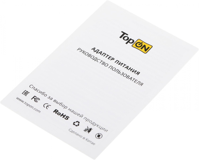 Адаптер питания TopON TOP-AP203, 16.5 В, 3.65A, 60Вт, белый [90944]