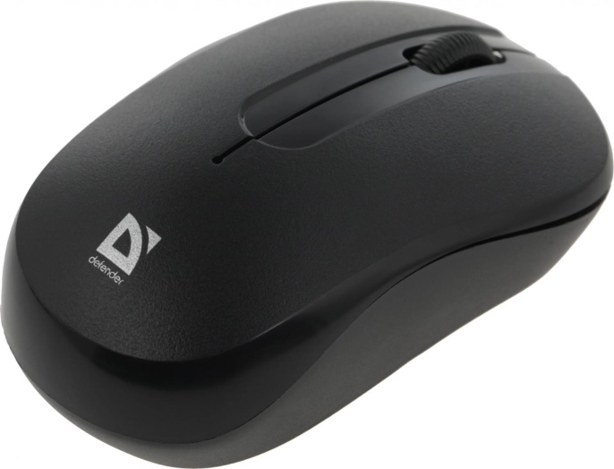Мышь беспроводная Defender Hit MM-495, радио, оптическая, USB, 1600dpi, черный [52495]