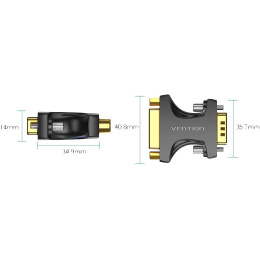 Адаптер-переходник Vention DVI-I 24+5F/ VGA 15M DDDB0