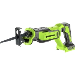 Пила сабельная аккумуляторная GreenWorks GPT-BLRS-1, 24В, б/щет., 0-3000 об/мин, рез 115 мм дер., без АКБ и ЗУ 1200607