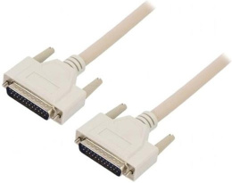 Кабель Advantech PCL-10125-3E с двойным экранированием, с 2-мя разъемами DB-25, 3м, ПВХ, номинальное напряжение до 15В Advantech Кабель для передачи электрического сигнала между узлами системы, Double-shielded cable with 25-pin D-sub connectors
