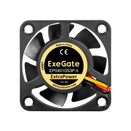 Вентилятор 5В DC ExeGate ExtraPower EP04010S3P-5 (40x40x10 мм, Sleeve bearing (подшипник скольжения), 3pin, 7500RPM, 35dBA) EX296995RUS