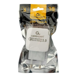Cablexpert Зарядное устройство MP3A-PC-40 18Вт, 3А, QC3.0, 1xUSB, белый, пакет