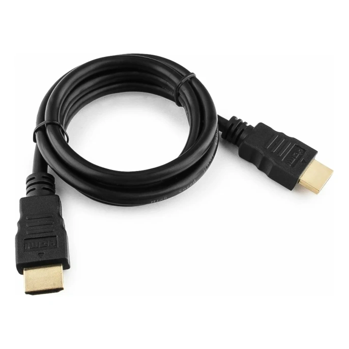 Кабель HDMI Cablexpert, 1м, v2,0, 19M/19M, медь, черный, позолоченные разъемы, экран, пакет CC-HDMI4-1M