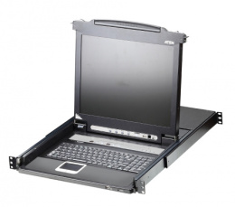 KVM консоль ATEN CL5716M-ATA-RG 17.3" 16-Port PS/2-USB VGA Single Rail LCD KVM Switch