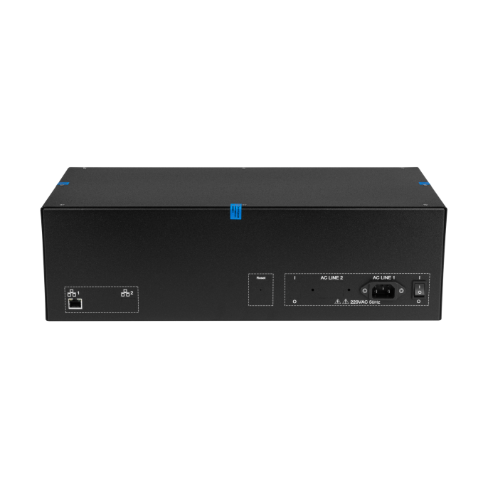 Управляемый USB over IP концентратор DistKontrolUSB-64 с 64 портами USB с 2 блоками питания, Ethernet 2 x 10/100/1000 Mb/ Защитный модуль с замком