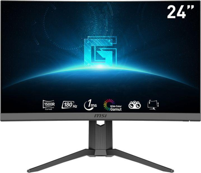 Монитор MSI 23.6" G24C6P E2 черный VA LED 1ms 16:9 HDMI матовая HAS 250cd 178гр/178гр 1920x1080 180Hz FreeSync Premium DP FHD 4.5кг 9S6-3BA04T-075