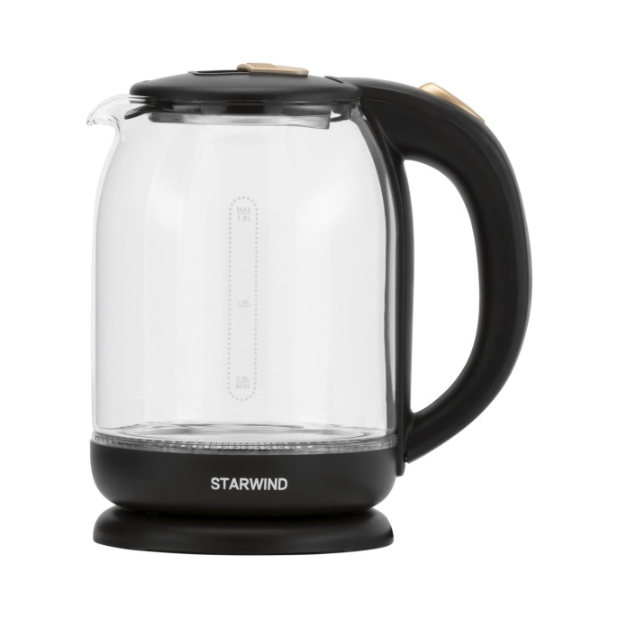 Чайник электрический Starwind SKG1052 1.8л. 1500Вт темно-коричневый/бронзовый корпус: стекло