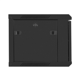 Шкаф телекоммуникационный 19" настенный 6U ExeGate EC-WM-6U.450.M.BLACK (19”, 6U, 600x450x370mm (ШхГхВ), передняя дверь металл, съемные боковые панели, пыле- и влагозащита IP23, черный RAL 9004) EX298617RUS