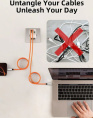 Магнитный кабель USB-C CABLETIME CU08H (CT-CM240-MZB1) 1 м, 480 Мбит/с, 5А/48В, 240Вт, PD 3.1, черный, для быстрого заряда смартфонов и ноутбуков