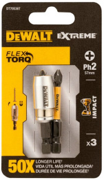 Бита DeWalt DT70536T-QZ тип биты: односторонняя, тип шлица: крест PH2, тип хвостовика: шестигранный HEX , диаметр хвостовика: 6.35мм, материал изготовления: инструментальная сталь, комплектация: бита PH2 2шт, магнитный держатель