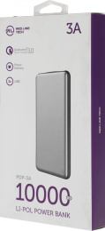 Внешний аккумулятор Power Bank Redline PDP-3A, 10000мAч, серебристый [ут000018984]
