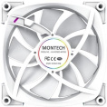 Вентилятор MONTECH AX120 120мм, 4-pin, 1600об/мин, 27 дБ, ARGB, белый, Ret [ax120 pwm white]