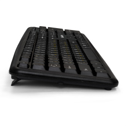 Комплект ExeGate Professional Standard Combo MK120 клавиатура влагозащищенная 104кл. + мышь оптическая 1000dpi, 3 кнопки и колесо прокрутки, длина кабелей 1,5м; USB, черный, Color Box EX286204RUS