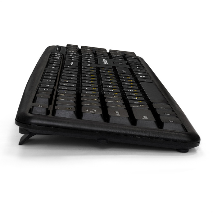 Комплект ExeGate Professional Standard Combo MK120 клавиатура влагозащищенная 104кл. + мышь оптическая 1000dpi, 3 кнопки и колесо прокрутки, длина кабелей 1,5м; USB, черный, Color Box EX286204RUS