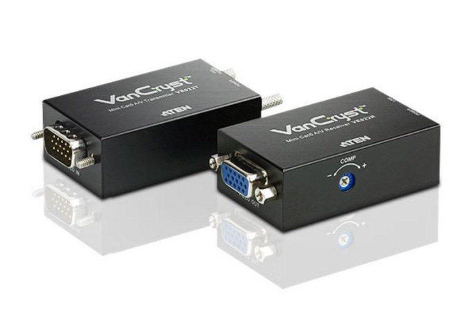 Видеоудлинитель ATEN VE022-AT-G VGA, Cat5e, 150 м, аудио
