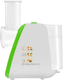 Овощерезка MAUNFELD, 150 Вт, 5 насадок, белый/зеленый MF-1031GC