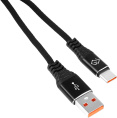 Кабель Digma USB Type-C m - USB m , 1м, 3A, черный [dg-usba-с-1m-27w]