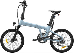Электровелосипед ADO Electric Bicycle A20S Lite голубой 20"x1,95"/350Вт/42Нм/36Вх9,6Ач/30км/ч/50км/ременной привод/аморт. вилка/IPX5/120кг