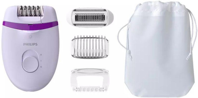 Philips эпилятор Satinelle Essential BRE275/00 Цвет: фиолетовый (вилка РФ)
