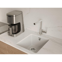 Кухонная мойка RIVELATO RIVELATO Мойка BERKANA 35 1-чаш 415*455, монтаж: универсальный, материал: кварц, цвет иней BK-35 brina
