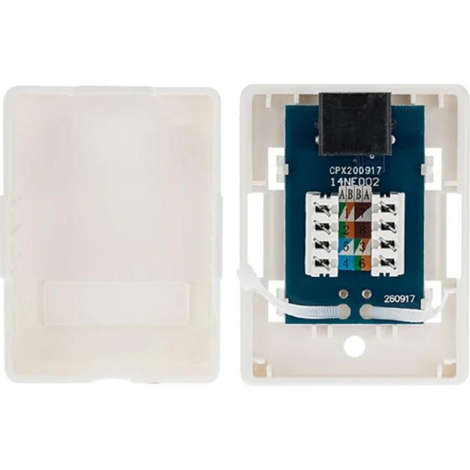 Rexant 03-0132 Розетка компьютерная внешняя, 1-порт RJ-45 8P8C , UTP CAT 6