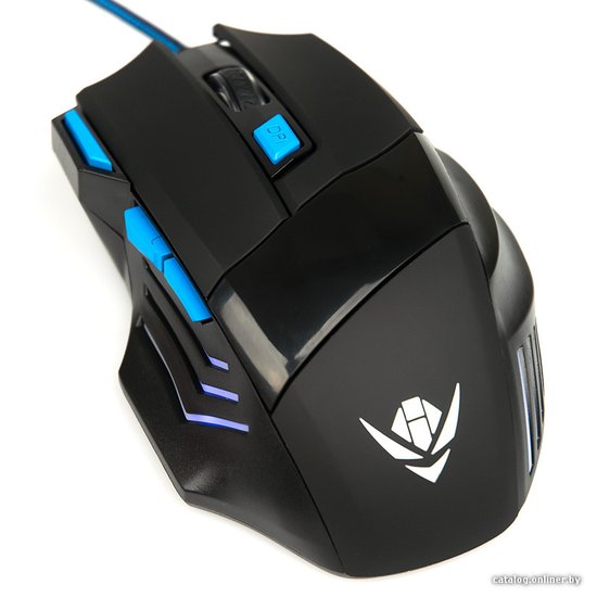 Мышь MOG-21U Nakatomi Gaming mouse - игровая, 7 кнопок ролик прокрутки, USB, черная