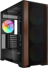 Корпус SAMA Z60 Black (Z60-BKAWA4X1-GL) (материал: сталь SPCC, толщина стенок: 0.7 мм, окно: закалённое стекло, 1xUSB-C, 2xUSB3.0, Audio, без БП, 2x3.5” и 1x2.5”/3.5″, 2x2.5”, 7 слотов расширения, E-ATX, длина видеокарты: 435 мм, высота кулера: 185 мм, во