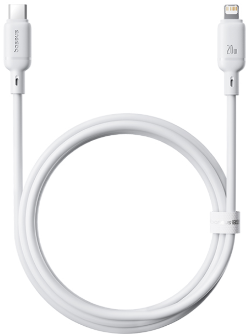 Кабель Baseus P10377700213-00 Silky Series Fast Charging Cable Type-C to iP 20W 1m Moon White