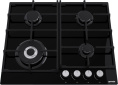 Газовая варочная панель Gorenje Essential GTW641AKB, 4 конфорки, закаленное стекло, черный