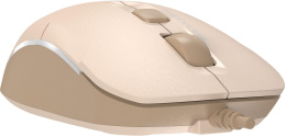 Мышь проводная A4TECH Fstyler FM26S, оптическая, USB, 1600dpi, бежевый и коричневый [fm26s usb (cafe latte)]