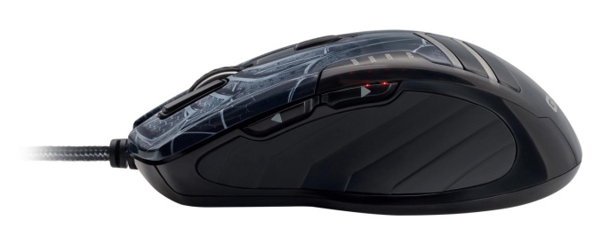 Мышь проводная GMNG XM007, игровая, оптическая, USB, 10000dpi, черный и серый