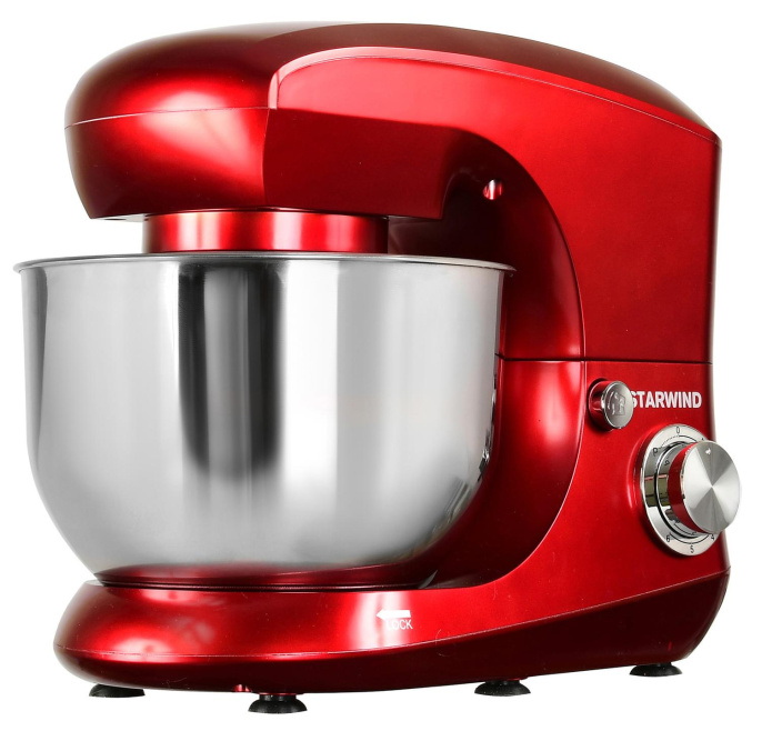 Миксер планетарный StarWind SPM5184, 1000Вт, красный