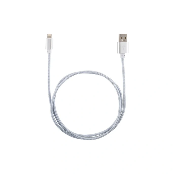 Кабель USB/Lightning Energy ET-01 цвет - серебро 006371