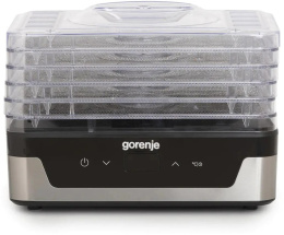 Сушка для фруктов и овощей Gorenje FDK400DE 5под. 240Вт нержавеющая сталь