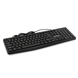 Клавиатура ExeGate Smart K120 (USB, полноразмерная, влагозащищенная, 104кл., Enter большой, длина кабеля 1,6м, черная, RTL) EX298364RUS
