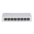 DAHUA DH-SF1008L 8-портовый неуправляемый коммутатор, 8x10/100 Base-T, коммутация 1.6 Гбит/с, MAC-таблица 2K, пластик