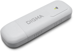 Модем Digma Dongle Wi-Fi DW1960 3G/4G, внешний, белый [dw1960wh]