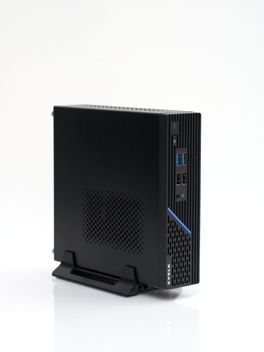 Корпус EVELK с блоком питания 120Вт/ Case Foxline EV-109-AD120 mITX, w/ ext.PSU 120W, DC-converter, w/2хUSB2.0+2хUSB3.0, 1x40mmFan, black, VESA, w/pwr cord, logo EVELK FL-109-AD120-DC-EVLK