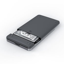 Бокс для накопителя Netac WH12 NT07WH12-30CC интерфейс SATA, до 2ТБ, подключение через USB 3.2 Gen1 Type-A 5 Гбит/с /USB 3.2 Gen1 Type-C 5 Гбит/с , корпус алюминий