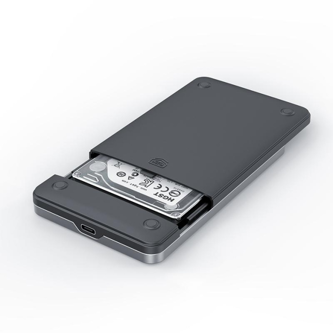 Бокс для накопителя Netac WH12 NT07WH12-30CC интерфейс SATA, до 2ТБ, подключение через USB 3.2 Gen1 Type-A 5 Гбит/с /USB 3.2 Gen1 Type-C 5 Гбит/с , корпус алюминий